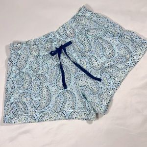 Victoria’s Secret Women’s Blue Paisley Print Pajama / Lounge Shorts Size XS